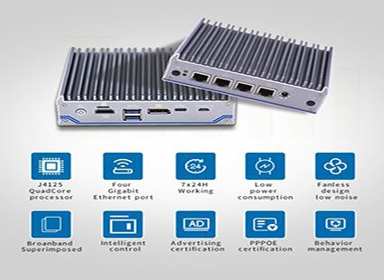 Mini LAN 4jádrový čtyřjádrový procesor Firewall Lan J4125